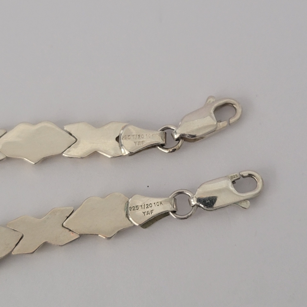 Yaf 925 Sterling Silver Pendant Bracelet And Necklace Set - Picture 13 of 13